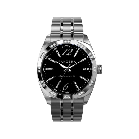 Aquamarine 36 Silver Black