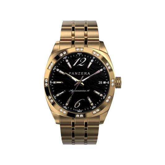 Aquamarine 36 Gold Black